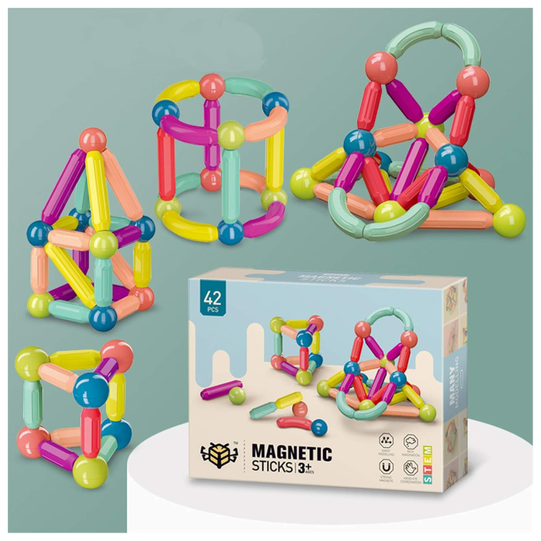 Juego 42 Piezas Bloques Magnetico