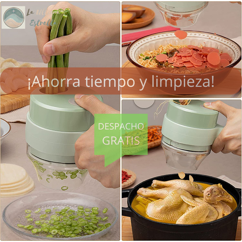 Picadora de verduras eléctrica portátil