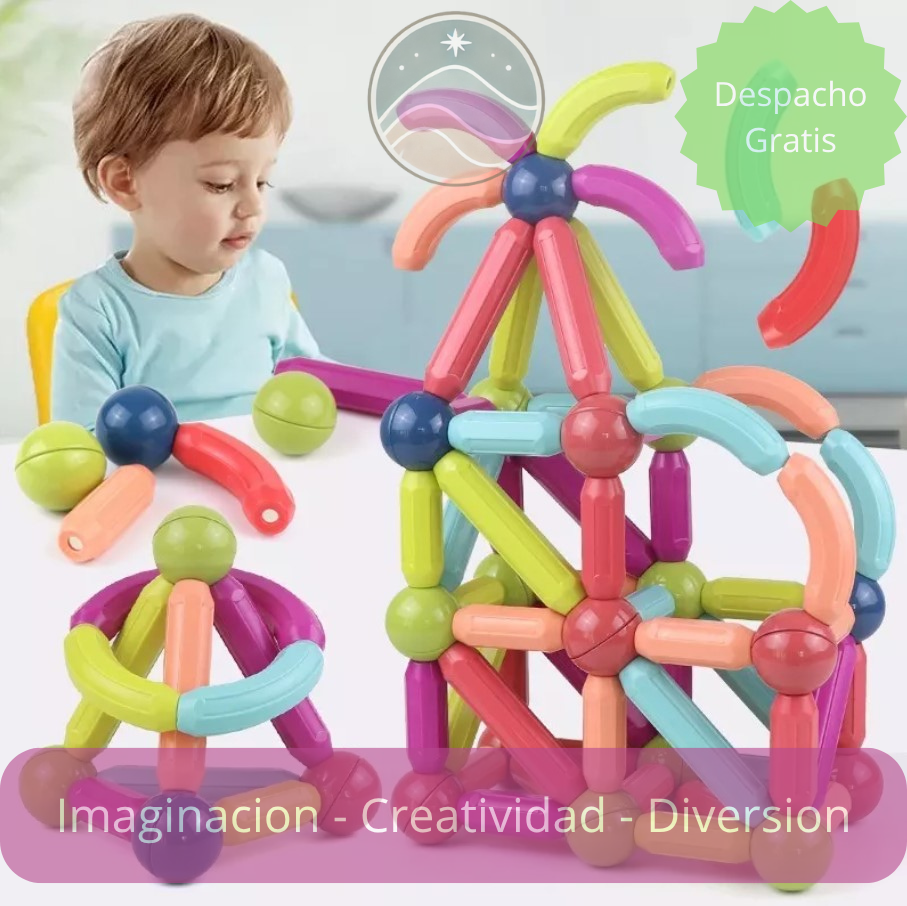 Juego 42 Piezas Bloques Magnetico