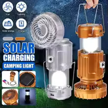 Linterna  Carga Solar  USB +  Ventilador